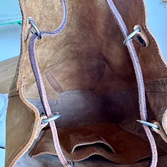 Saddleback Leather Drawstring Backpack in Tobacco main image 6